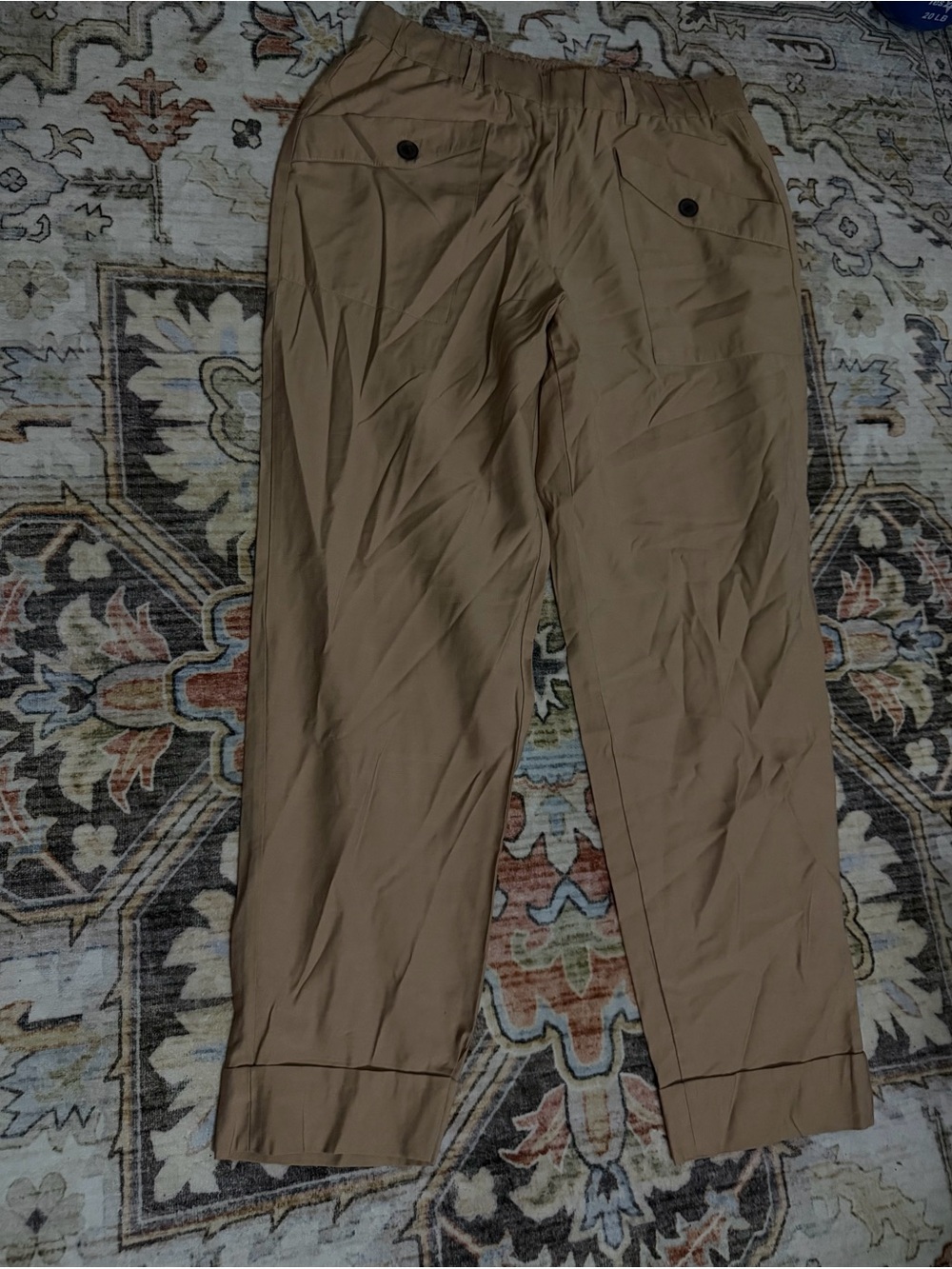 Women’s Casual Elastic Waist Tan Pants